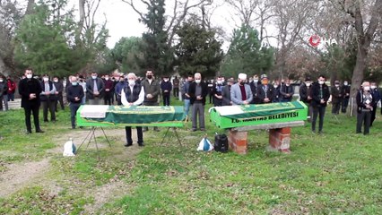 Kazada ölen baba oğul yan yana defnedildi