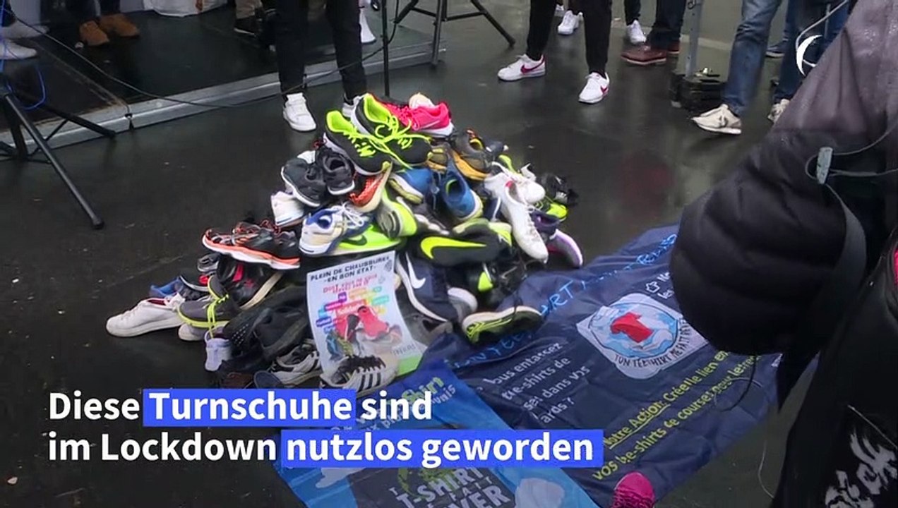 Turnschuh-Protest gegen Corona-Maßnahmen