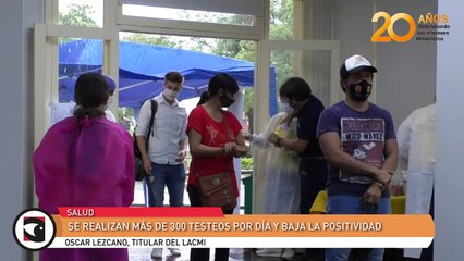 Se realizan más de 300 testeos por día y baja la positividad