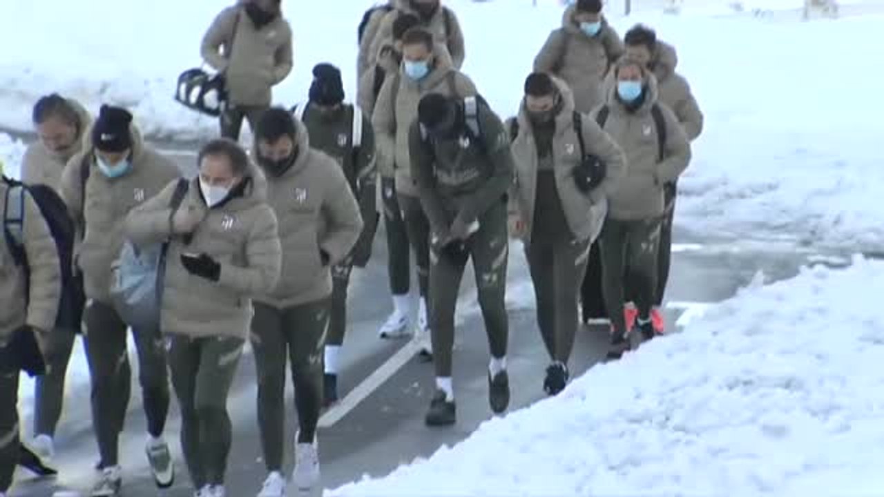 El Atlético ya esta concentrado para su duelo de esta noche frente al Sevilla