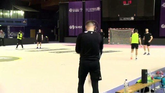 Nicolas Boschi à l'entrainement cet après-midi avec Istres Provence Handball