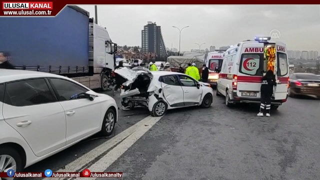 İstanbul TEM otoyolunda zincirleme kaza