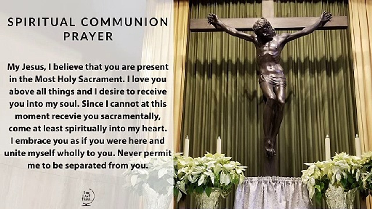 Spiritual Communion Prayer (Words with melody)