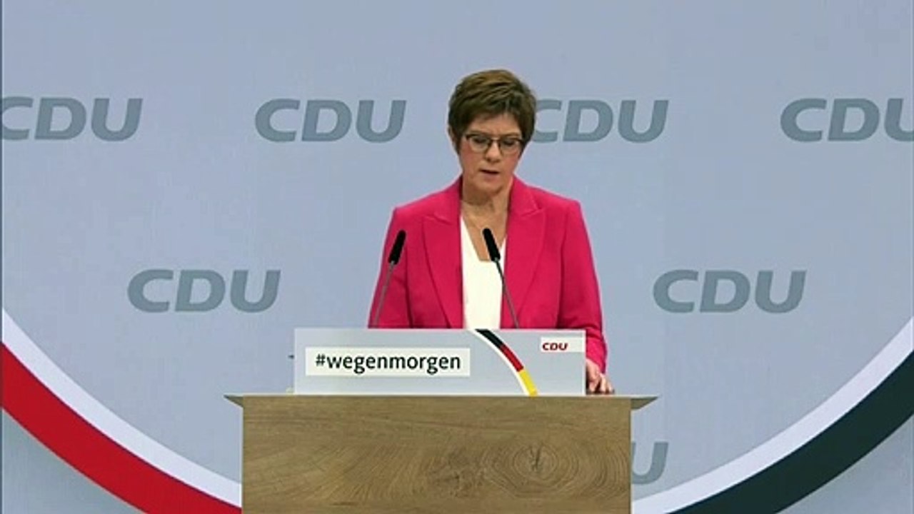 Kramp-Karrenbauer: Rückzug als Parteichefin wegen fehlendem Rückhalt