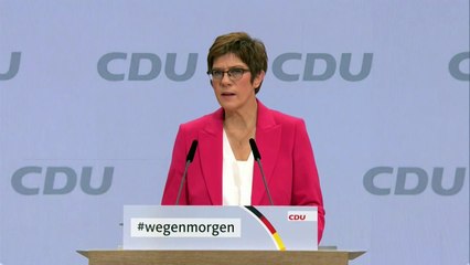 Kramp-Karrenbauer ruft CDU zu Geschlossenheit auf