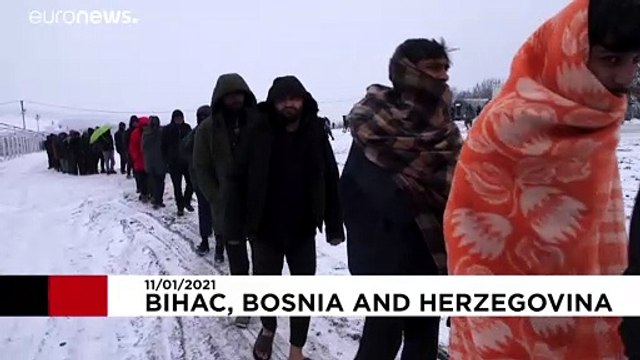 Las difíciles condiciones del campo de migrantes de Lipa, en Bosnia