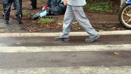 Motociclista fica ferido em colisão com HR-V, na Rua Souza Naves, no Parque São Paulo