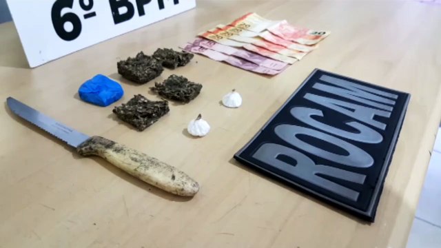 ROCAM detém dupla com porções de maconha e cocaína na Rua Itália, no Cascavel Velho