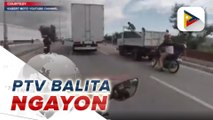 #PTVBalitaNgayon | Pagsalpok ng isang rider sa isang truck, sapul sa vieo sa C5 extension | via Rod Lagusad