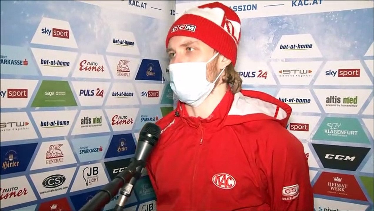 13.1.21: Johannes Bischofberger (KAC) nach Niederlage gegen Bozen