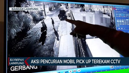 Aksi Pencurian Mobil Pick Up Terekam CCTV