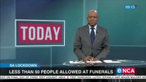 Less than 50 people allowed at funerals