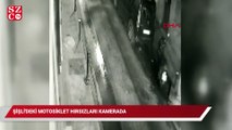 Şişli'deki motosiklet hırsızları kamerada