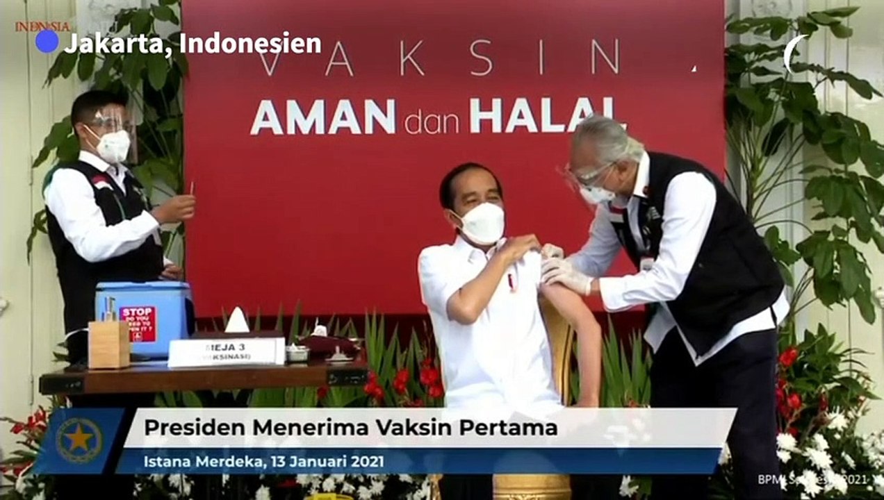 Indonesien: Präsident Widodo als erster gegen Corona geimpft