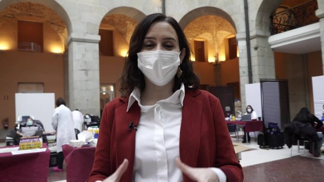 Ayuso pide a los madrileños su ayuda para donar sangre