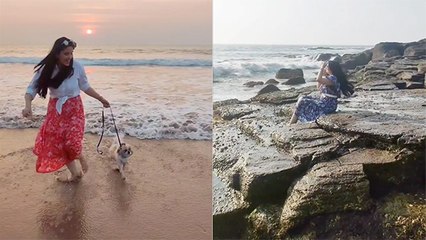 सई लोकूरने केली समुद्र किनारी अशी धमाल