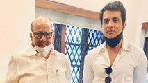 Sonu Sood Meets NCP chief Sharad Pawar... నేషనల్ కాంగ్రెస్ పార్టీ అధినేత ను కలిసిన సోనూసూద్..!