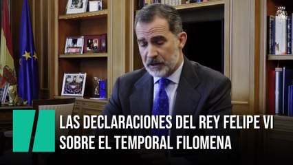 Las declaraciones del rey Felipe VI tras el temporal Filomena