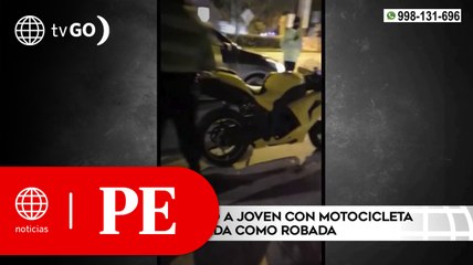 Policía intervino a joven con motocicleta reportada como robada | Primera Edición