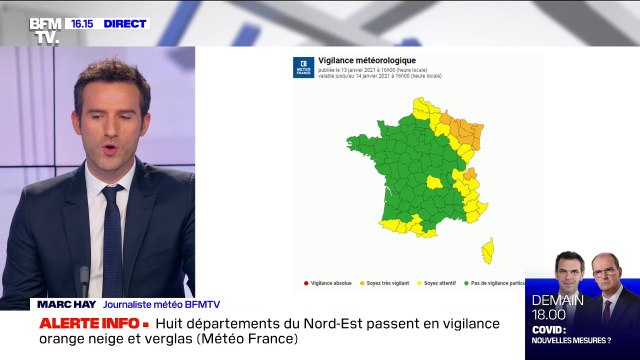 Huit départements du Nord-Est placés en vigilance orange neige et verglas par Météo France