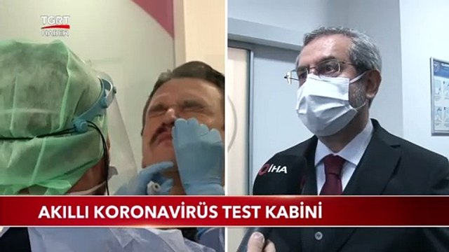 Akıllı Koronavirüs Test Kabininde Hasta ve Sağlıkçı Temas Etmiyor