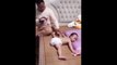 Dady takes care the baby - Funny Dailymotion Video