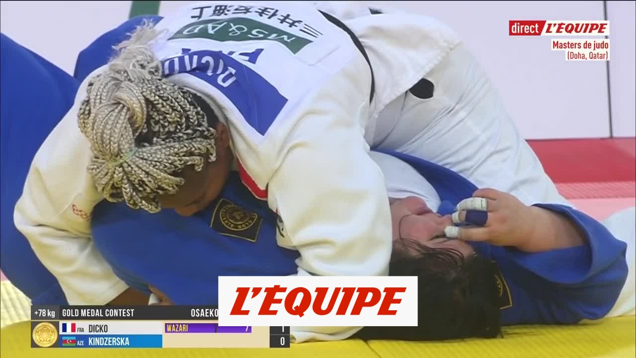 La victoire de Romane Dicko face à Iryna Kindzerska - Judo - Masters de Doha - finale  78kg (F)