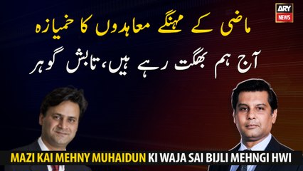 Today we are suffering the consequences of expensive agreements of the past, Tabish Gohar