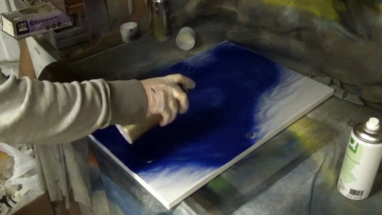 ARIANA GRANDE portrait video stencil painting