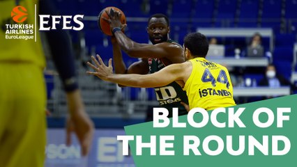 Efes Block of the Round: Tonye Jekiri, TD Systems Baskonia Vitoria-Gasteiz