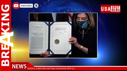 Download Video: Pelosi signs second impeachment documents over Capitol siege