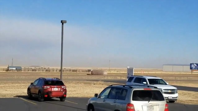 Huge fuel tanks are blown onto Montana highway from violent winds