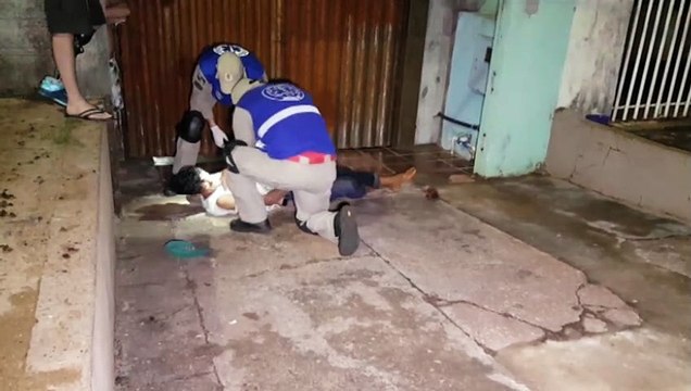 Siate socorre homem ferido na Rua Adolfo Garcia, no Bairro Brasmadeira