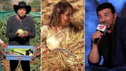 Dharam and Hema on opposite sides of farm debate