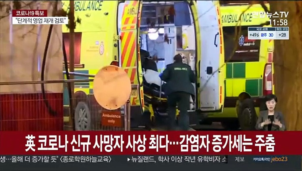 영국, 코로나 신규 사망자 사상 최다…감염자 증가세는 주춤