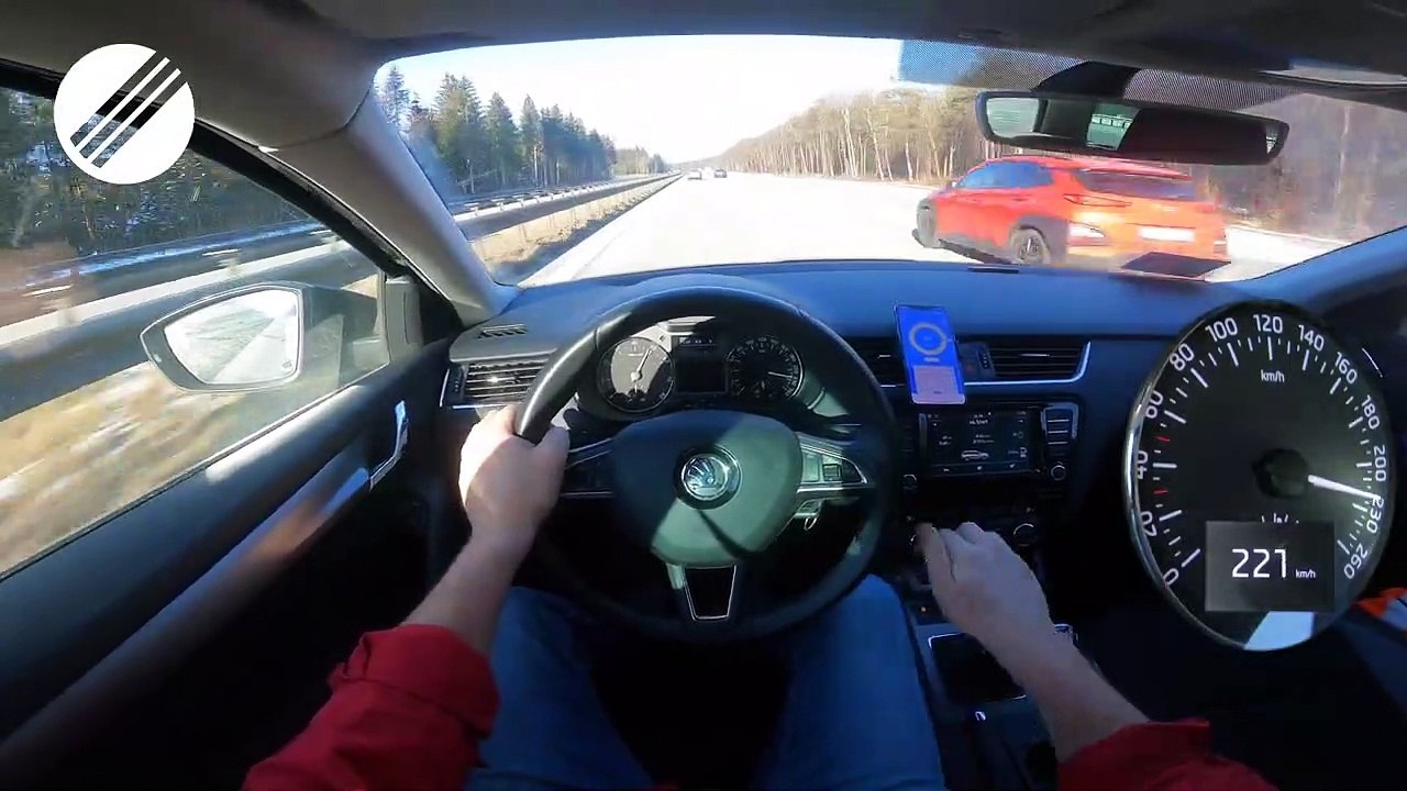 SKODA OCTAVIA III 1.4 TSI 150HP TOP SPEED DRIVE ON GERMAN AUTOBAHN