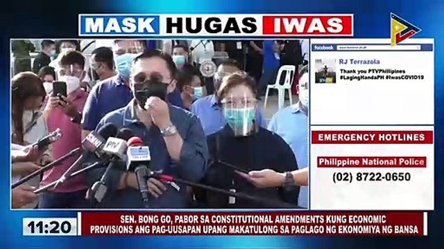 #LagingHanda | Sen. Bong Go, pabor sa constitutional amendments kung economic provisions ang pag-uusapan upang makatulong sa paglago ng ekonomiya ng bansa