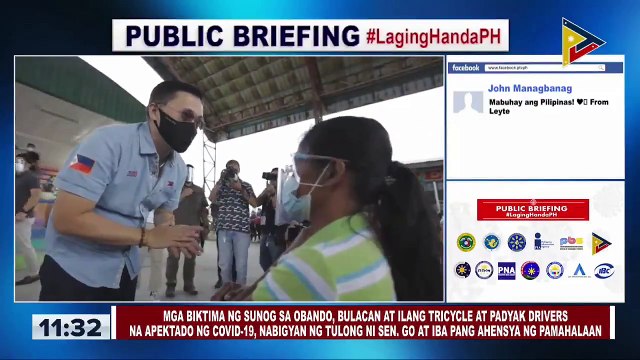 #LagingHanda | Mga biktima ng sunog sa Obando, Bulacan, nabigyan ng tulong ni Sen. Bong Go at iba pang ahensya ng pamahalaan ; ilang tricycle at padyak drivers na apektado ng COVID-19, natulungan din