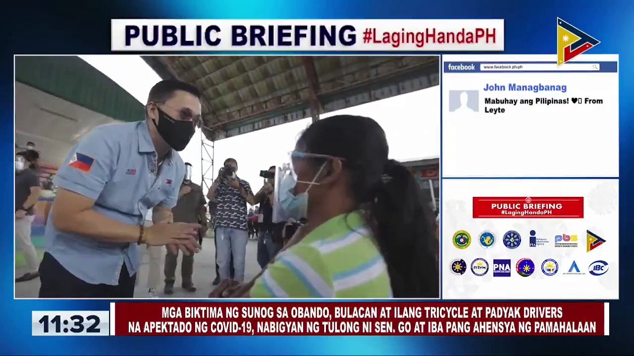 #LagingHanda |  Mga biktima ng sunog sa Obando, Bulacan, nabigyan ng tulong ni Sen. Bong Go at iba pang ahensya ng pamahalaan ; ilang tricycle at padyak drivers na apektado ng COVID-19, natulungan din