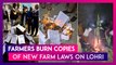 Farmers Burn Copies Of New Farm Law On Lohri In Punjab, Haryana, Delhi & Other Places