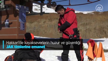 Hakkari'de kayakseverlerin huzur ve güvenliği JAK timlerine emanet