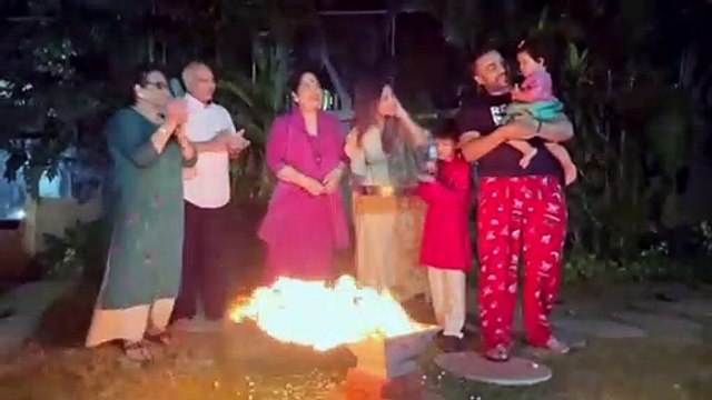 Shilpa Shetty Celebrates Lohri Festival With Family