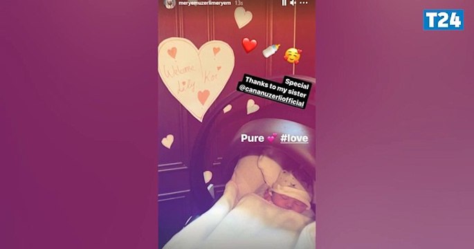 İkinci kez anne olan oyuncu Meryem Uzerli kızının yüzünü ilk kez gösterdi