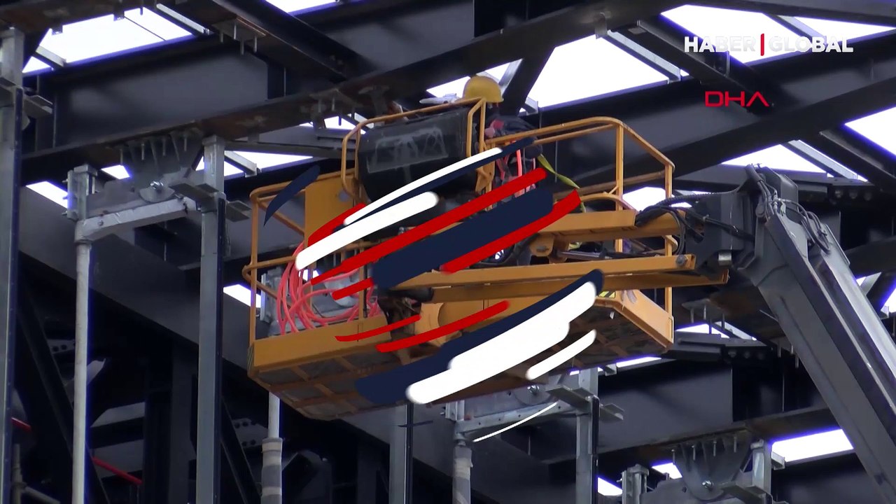 AKM inşaatının yüzde 80'i tamamlandı, son durum havadan görüntülendi