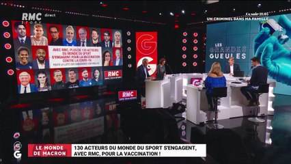 Le monde de Macron : 130 acteurs du monde du sport s'engagent, avec RMC, pour la vaccination ! - 14/01