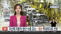 지난해 자동차 생산·수출 감소…내수 역대 최다로 선방