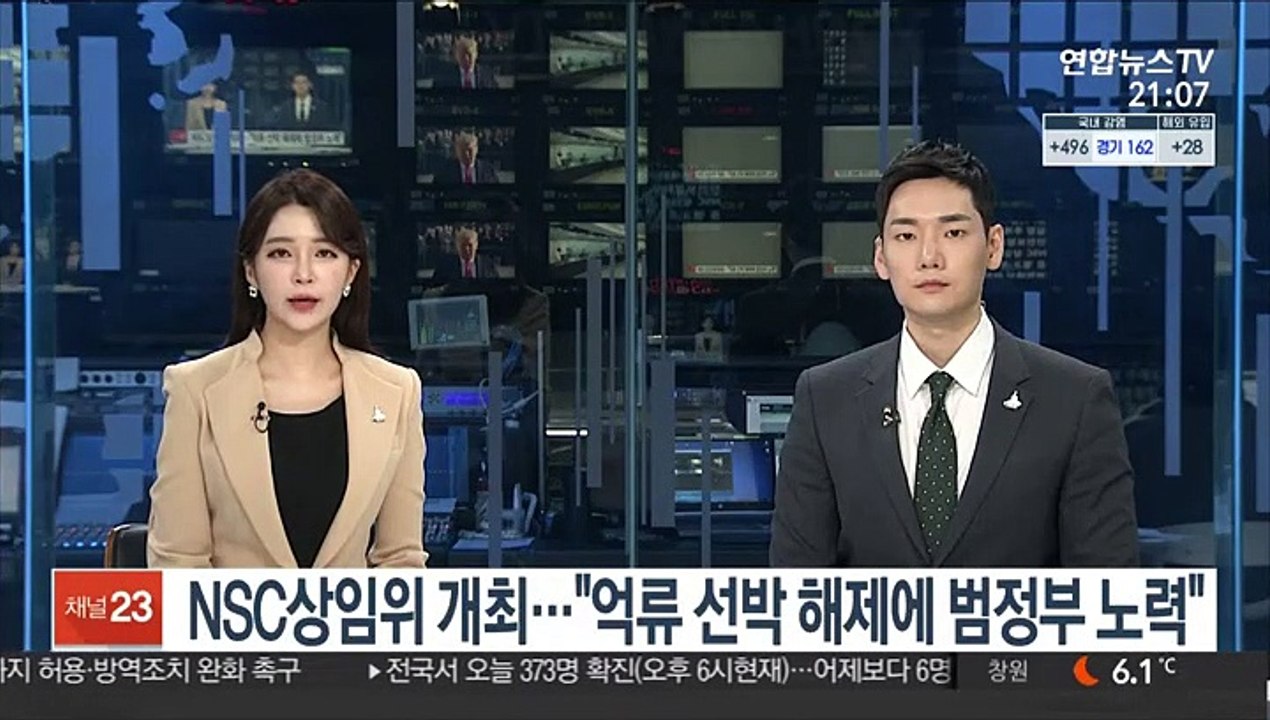 NSC상임위 개최…"억류 선박 해제에 범정부 노력"