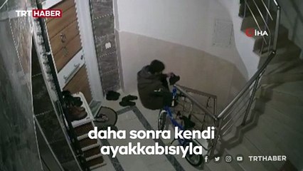 Önce denedi, sonra çaldı