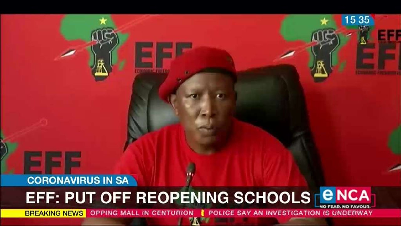 EFF against the reopening of schools