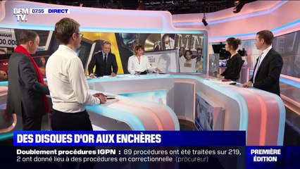 BFMTV - Des disques d'or aux enchères johnny hallyday